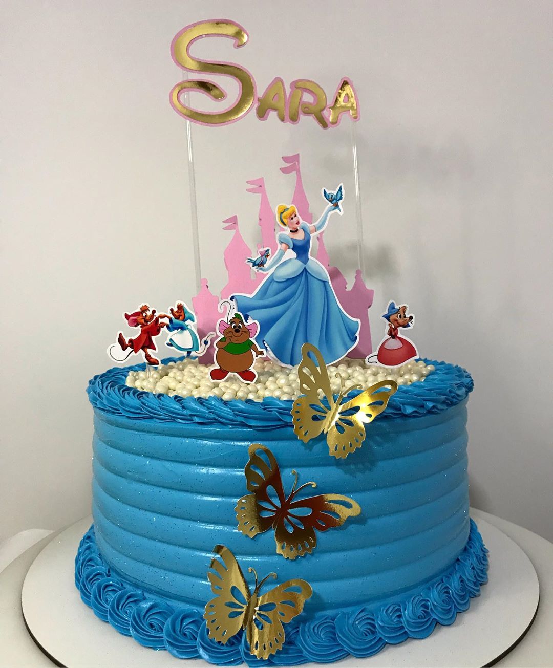 Decoração para bolo da Princesa Cinderela - 3 unidades por 9,95 €