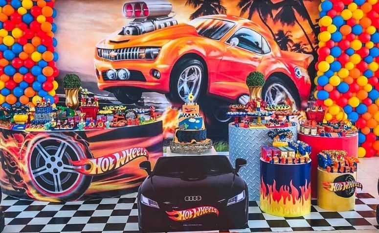 Hot Wheels Decorações festa aniversário Do Partido Corrida Carro