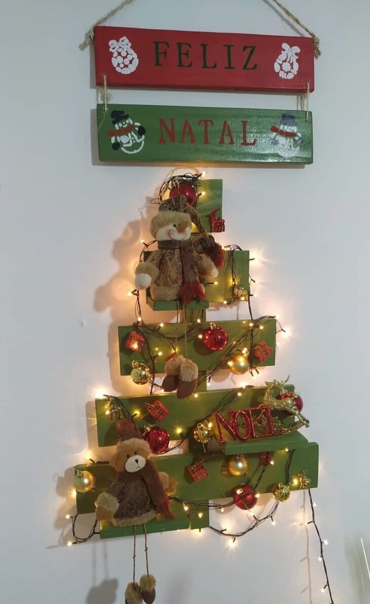 Rvore De Natal Na Parede Ideias Criativas E F Ceis