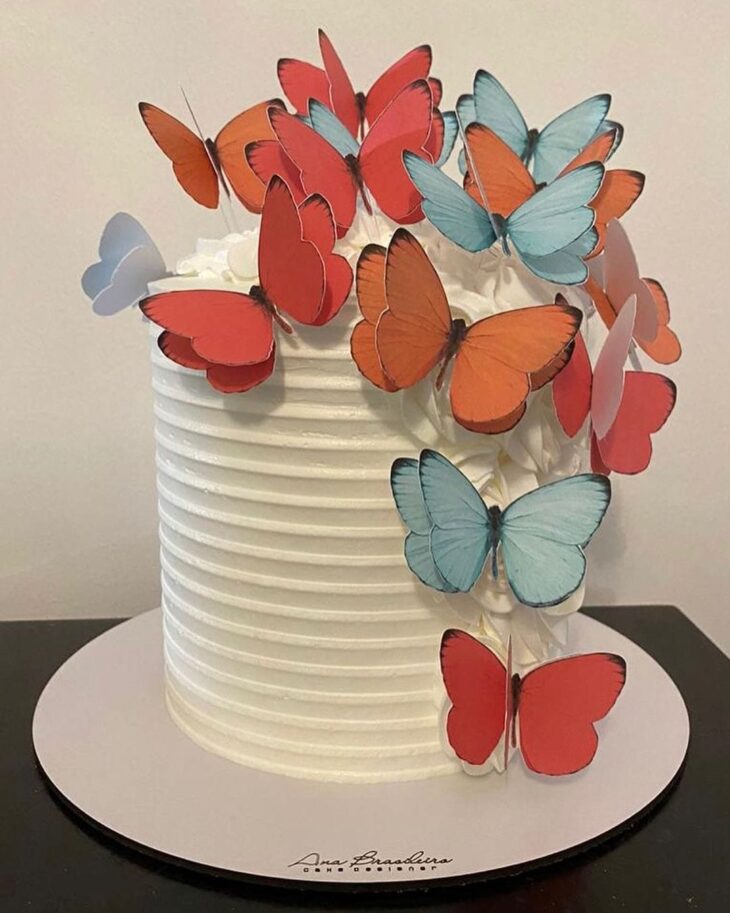 Enfeite de bolo de borboleta, decorações de bolo, 10 peças de cores roxas,  tamanhos misturados 3D, artigos de decoração de bolo com 1 peça de topo de  bolo dourado de feliz aniversário