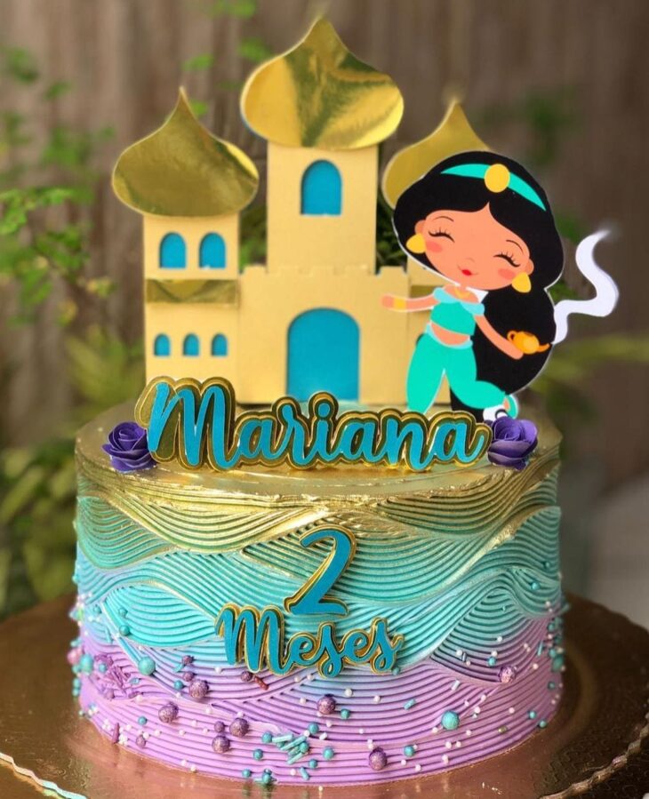 Bolo decorado Princesa Jasmine 