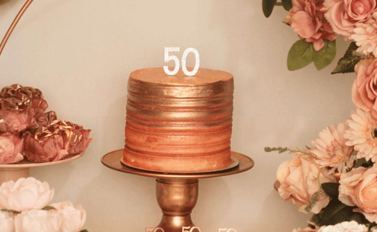 Bolo 50 anos - Pintado — Be Nice, Make a Cake