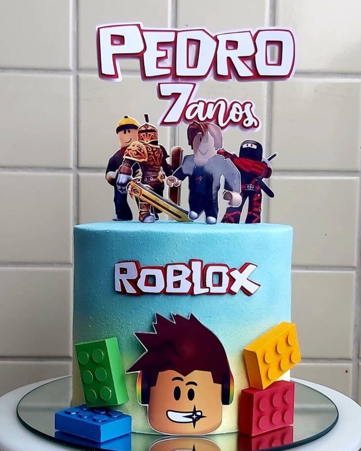 BOLO GLOW CAKE ROBLOX / FÁCIL / LEGO CHANTININHO 