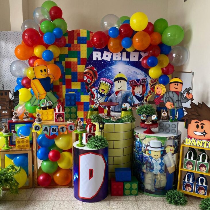 Roblox papel de parede  Aniversario infantil, Decoração de festa